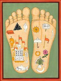 Srimati Radharani’s Most Glorious Lotus Feet.